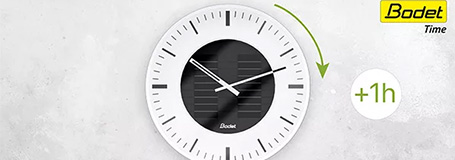 Passage à l'heure d'été : avancez vos horloges d'une heure avec Bodet Time.