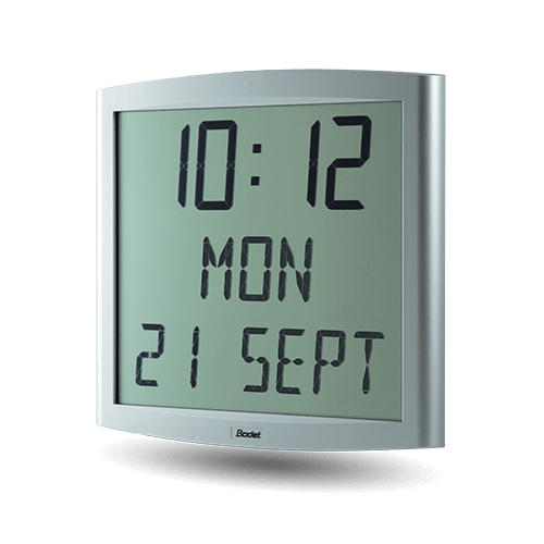 Indoor LCD digital clock with fixed or alternating display Cristalys Date