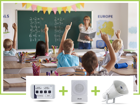 Comment émettre des sonneries intercours ou des alarmes PPMS dans une petite école ?