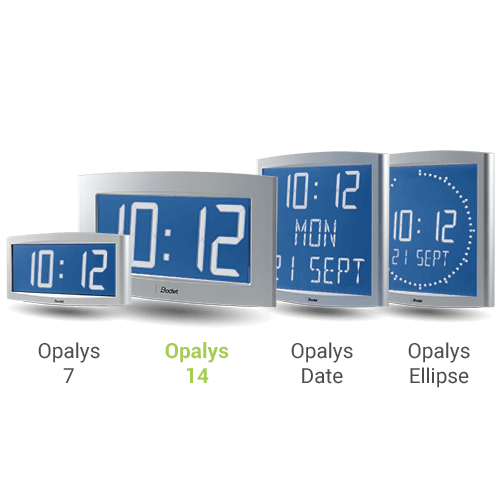 A backlit LCD clock for large indoor spaces Opalys 14