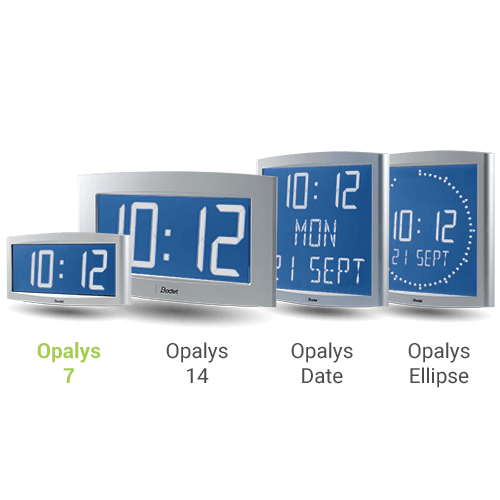 Opalys 7 LCD-Uhr mit Hintergrundbeleuchtung und niedrigem Stromverbrauch Opalys 7