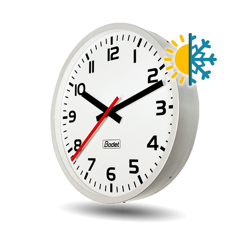 Metal analogue clock for waterway terminals and bus stations Profil 760