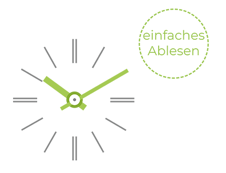 Die Uhr Profil TGV 930 bietet einfaches Ablesen Die Uhr Profil TGV 930 bietet einfaches Ablesen
