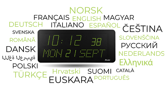 Multilingual led clock Multilingual led clock
