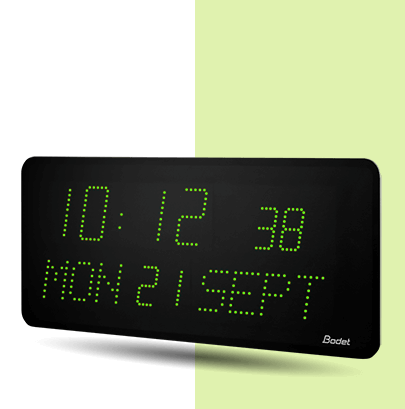 Green style 10s LED clock Style-10s-Date LED-clock