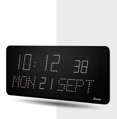 White style 10s Date LED clock Style-10s-Date LED-clock