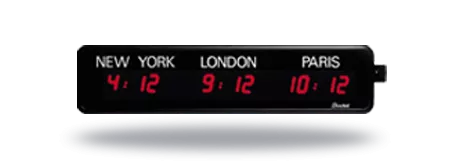 Horloge LED Style Mondiale 3 villes multifonction Horloge LED Style Mondiale 3 villes multifonction