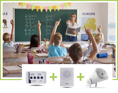 Comment émettre des sonneries intercours ou des alarmes PPMS dans une petite école ?