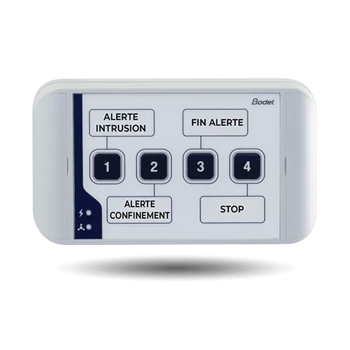 Déclencher messages, mélodies ou alertes avec un boitier Harmonys boîtier boutons