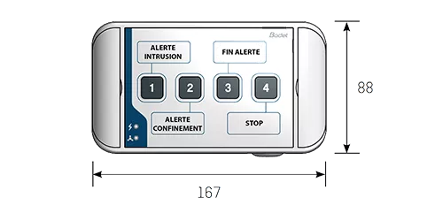 Abmessungen des IP-Knopfgehäuses - Harmonys