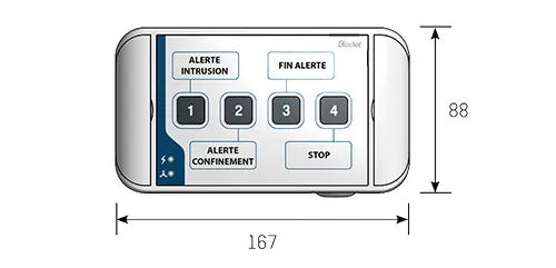 Abmessungen des IP-Knopfgehäuses - Harmonys