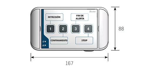 Dimensions of Harmonys console buttons Dimensions of Harmonys console buttons