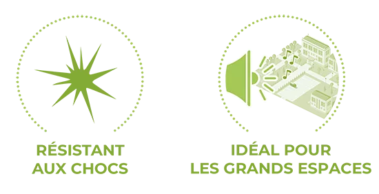 Le haut-parleur Harmonys extérieur conçu pour les grands espaces
