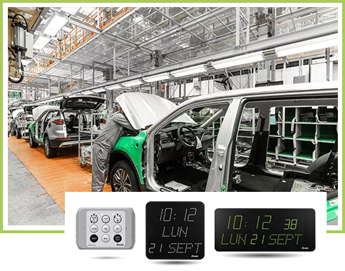 Digital clocks to improve the efficiency of a production workshop Digital clocks to improve the efficiency of a production workshop