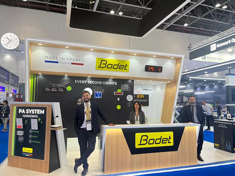 Bodet Time sera présent au salon Intersec Dubai
