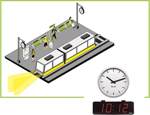 Clock for underground station