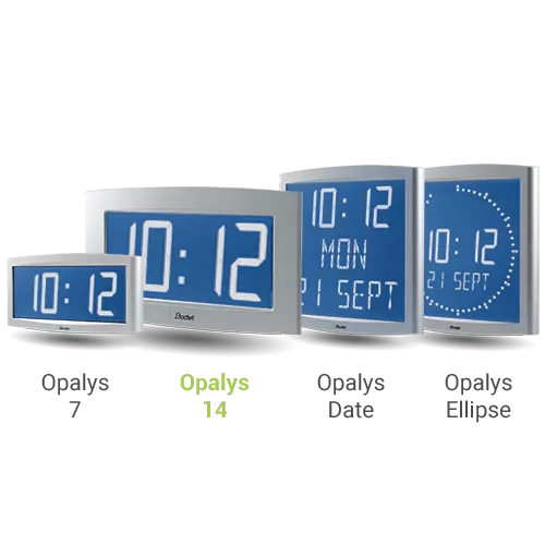 LCD-Uhr mit Hintergrundbeleuchtung für große Innenräume Opalys 14