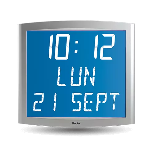 Customisable, international, backlit LCD clock Opalys Date