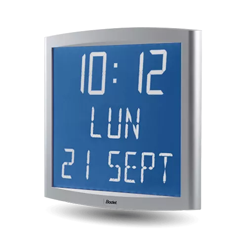 Customisable, international, backlit LCD clock Opalys Date