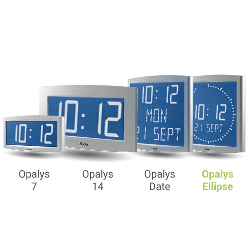 Zeitlose LCD-Uhr mit Hintergrundbeleuchtung und modernem Design Opalys Ellipse