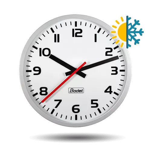 Horloge analogique métallique pour gares fluviales et routières Profil 760 Extérieur