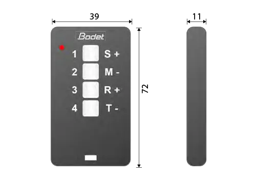 Dimensions Lockdown remote control